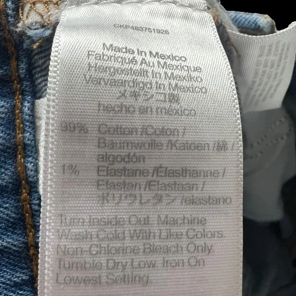 Madewell 90s Straight Crop Jeans Womens 26 Blue High Rise Medium Wash Stretch - Picture 6 of 7